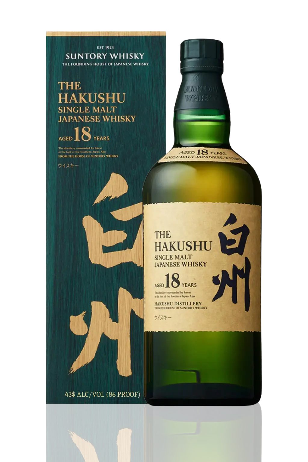 Hakushu 18 Year Single Malt Whisky 750mL (US Old Release)