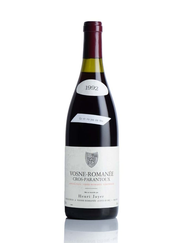 Henri Jayer Vosne Romanee Cros Parantoux 1992 750mL