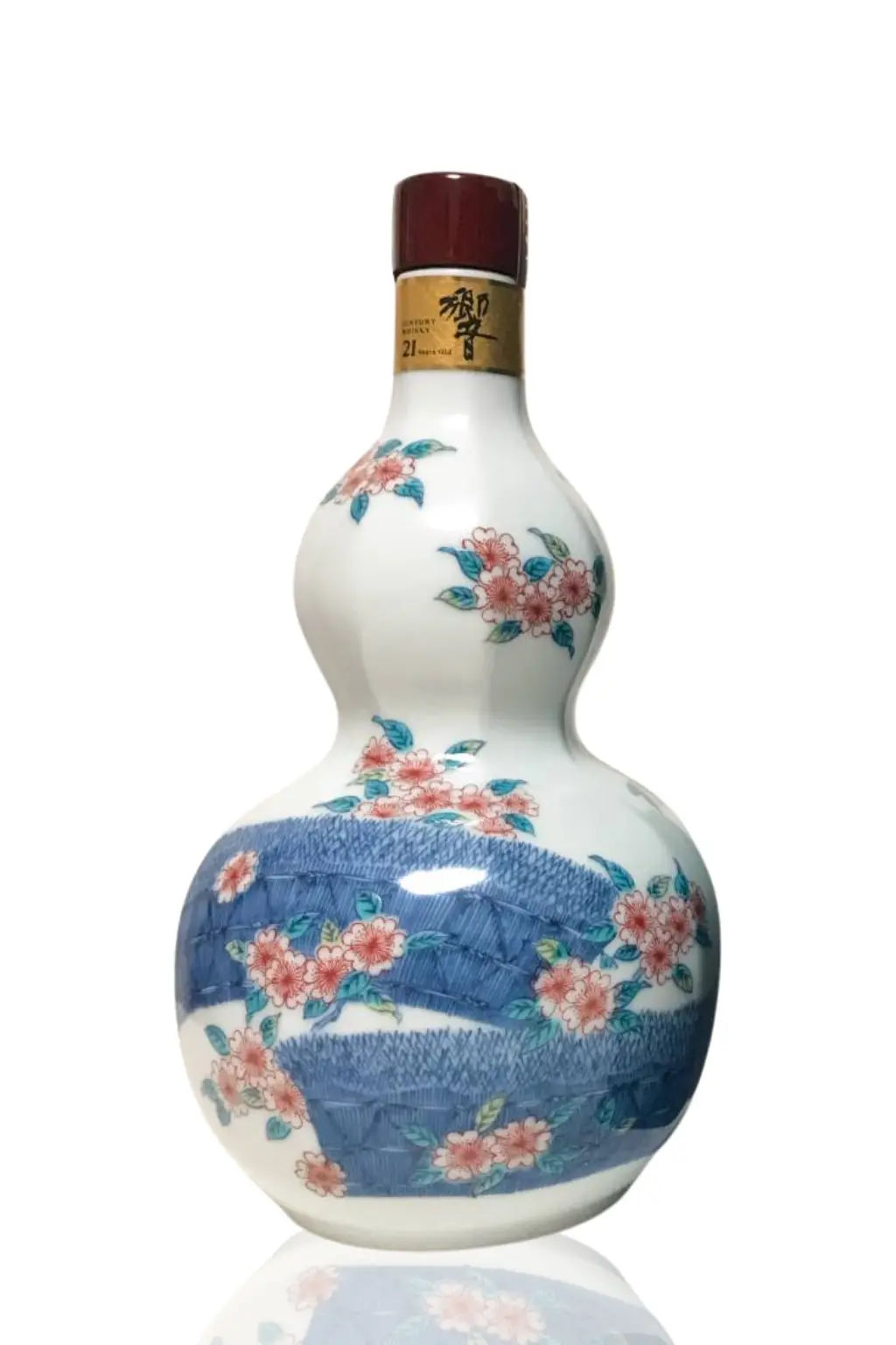 Hibiki 21 Year Ceramic Decanter 600mL 有田燒 色绘牡丹文瓢箪形瓶
