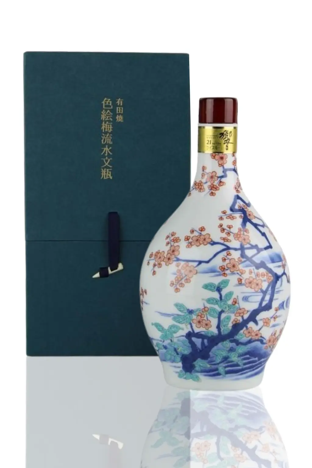 Hibiki 21 Year Ceramic Decanter 600mL 有田燒 色絵梅流水文瓶
