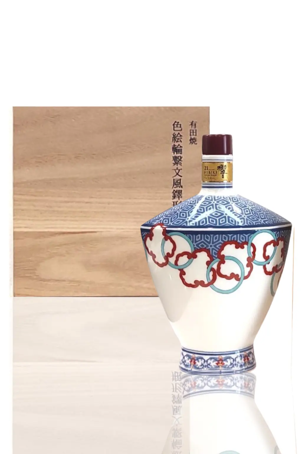 Hibiki 21 Year Ceramic Decanter 600mL 有田燒 色絵輪繋文風鐸形瓶