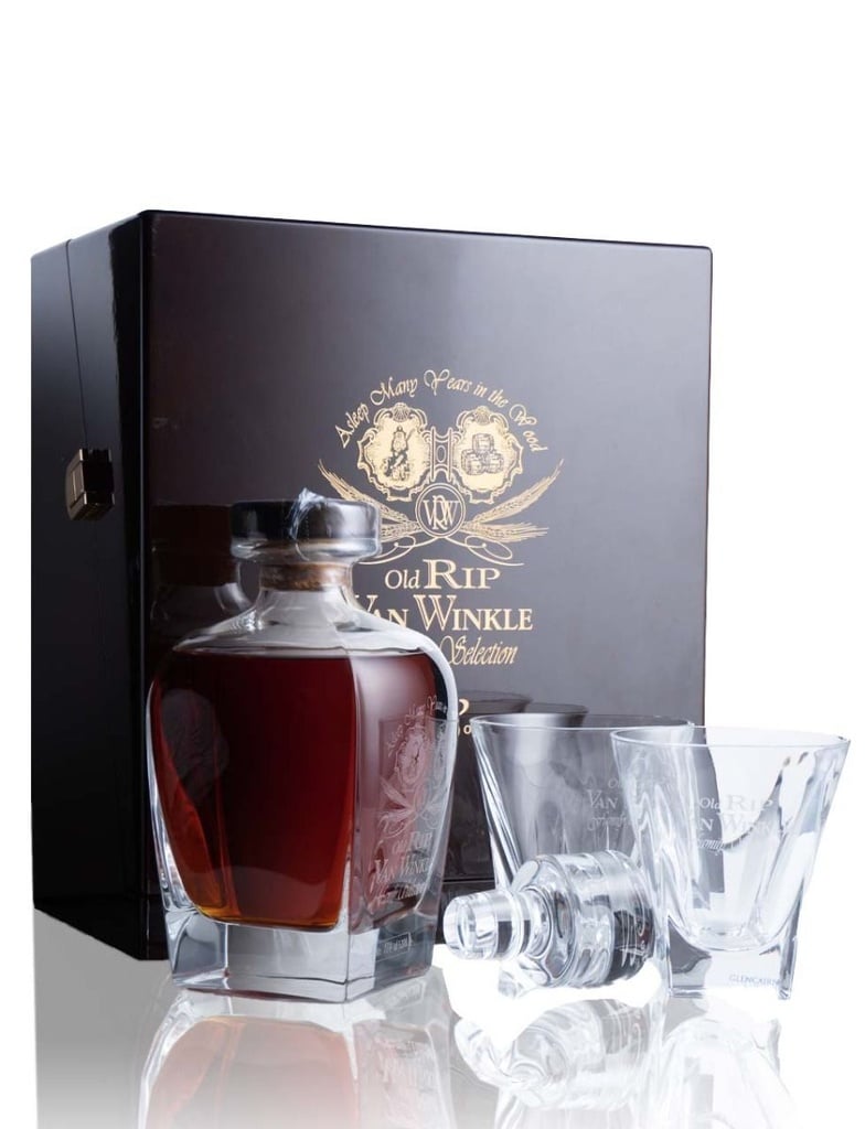 Old Rip Van Winkle 23 Year Presentation Case w/ Glencairn Crystal Decanter and 2 Glasses 750mL