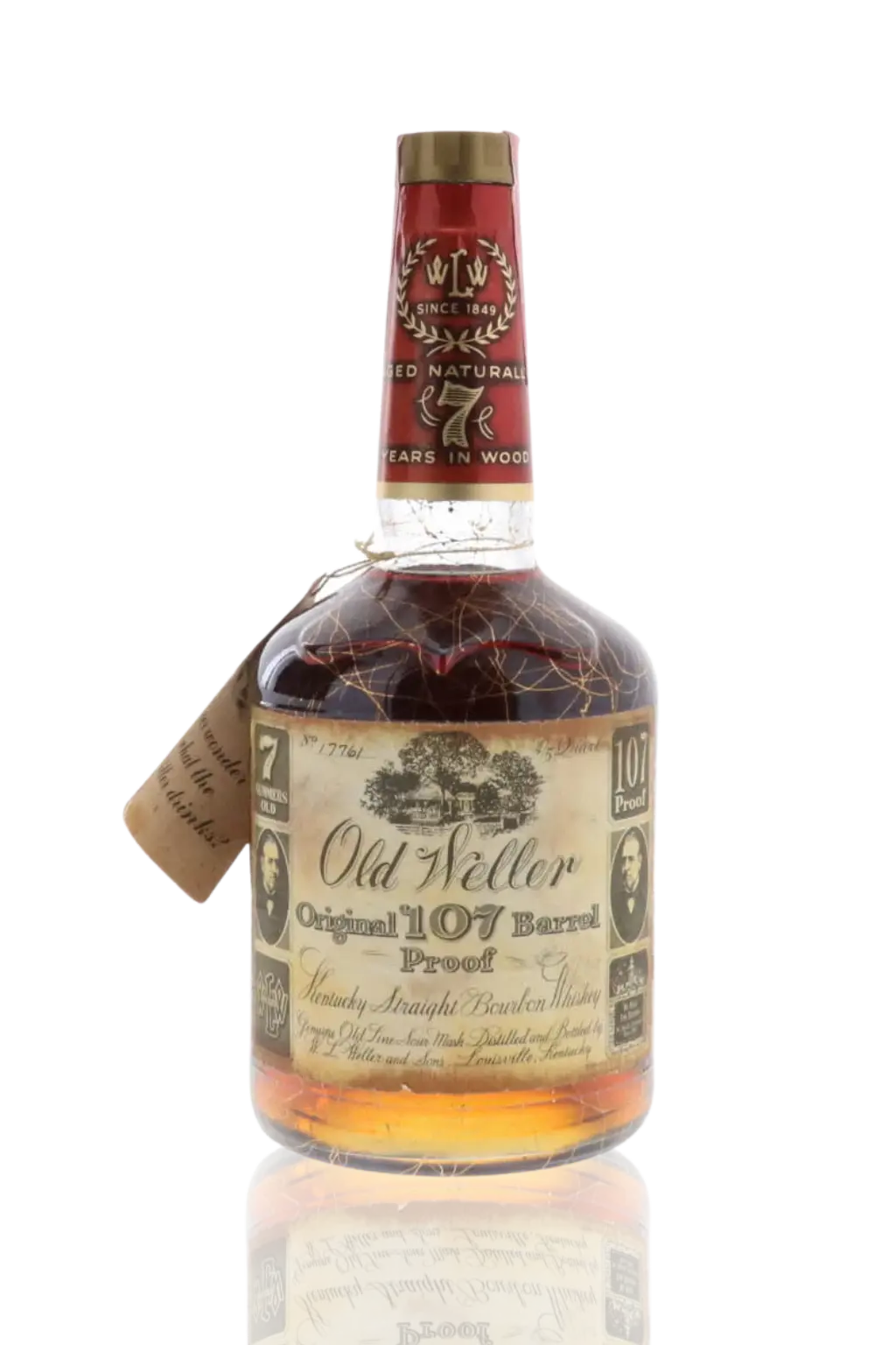 Old Weller 7 Year Original 107 Barrel Proof Gold Vein 4/5 Quart