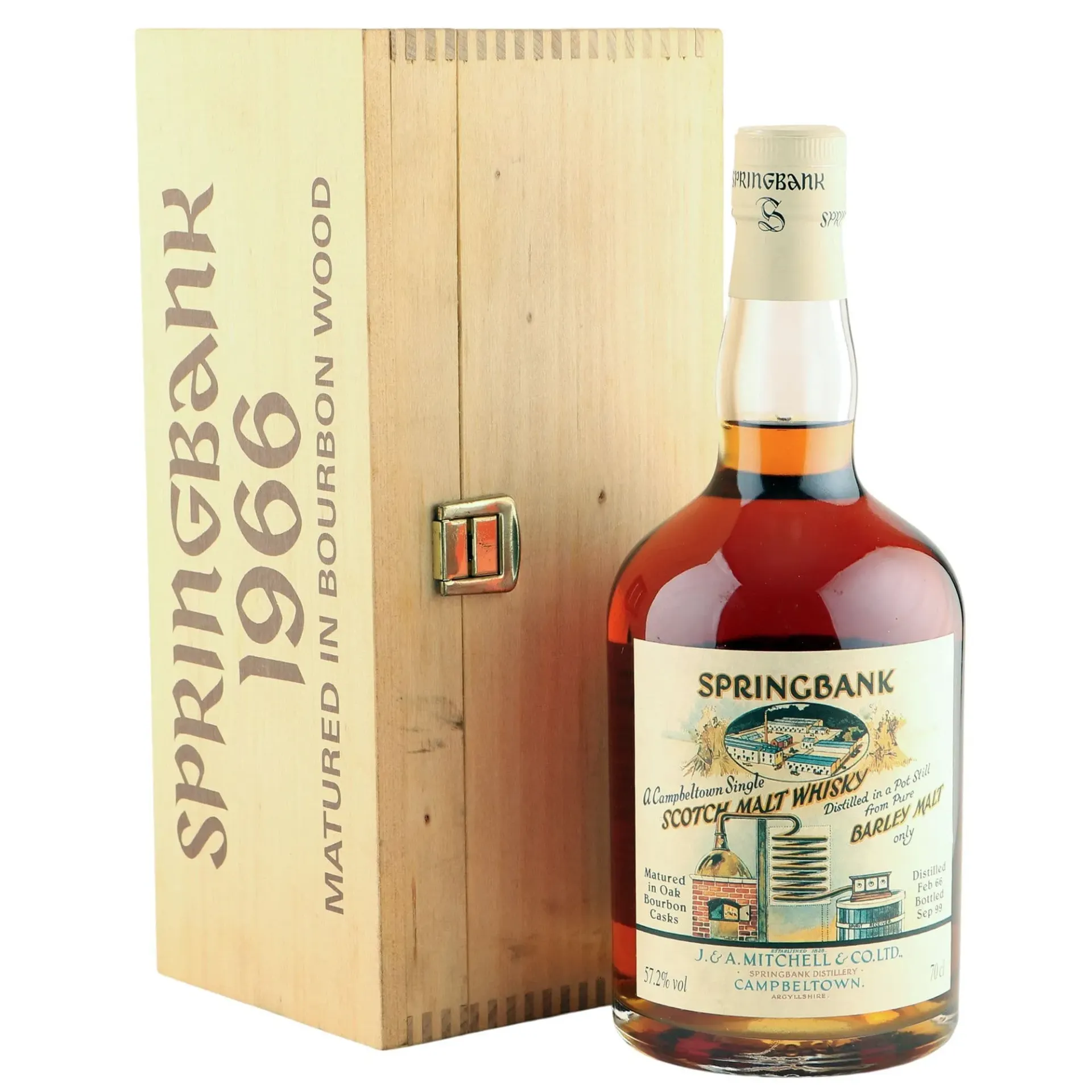 Springbank 31 Year Matured in Bourbon 1966 700mL Bin Soiled Label