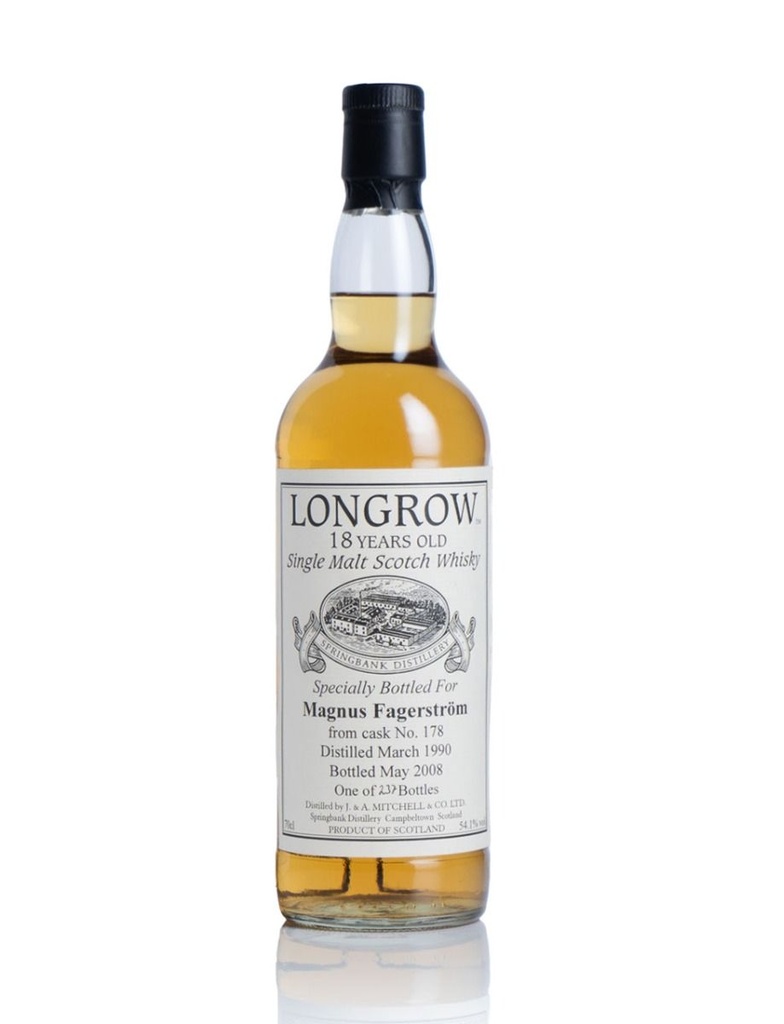 Longrow 18 Year Privete Cask #178 Magnus Fagerstrom 1990 700mL