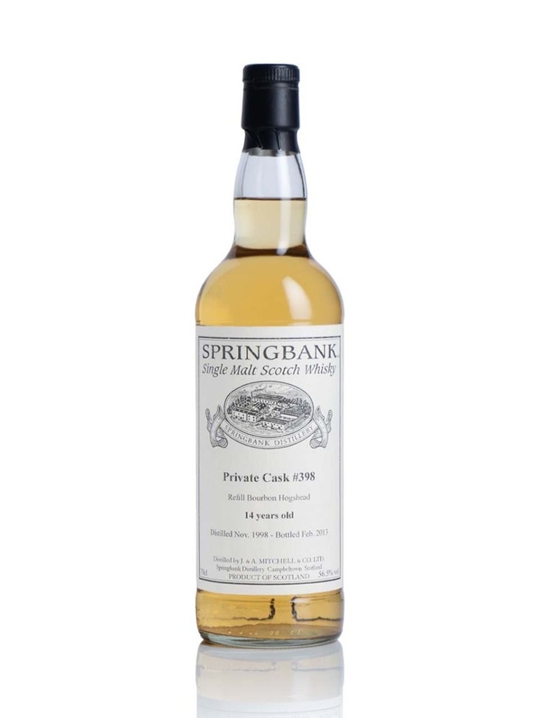 Springbank 14 Year Private Cask #398 1998 700mL