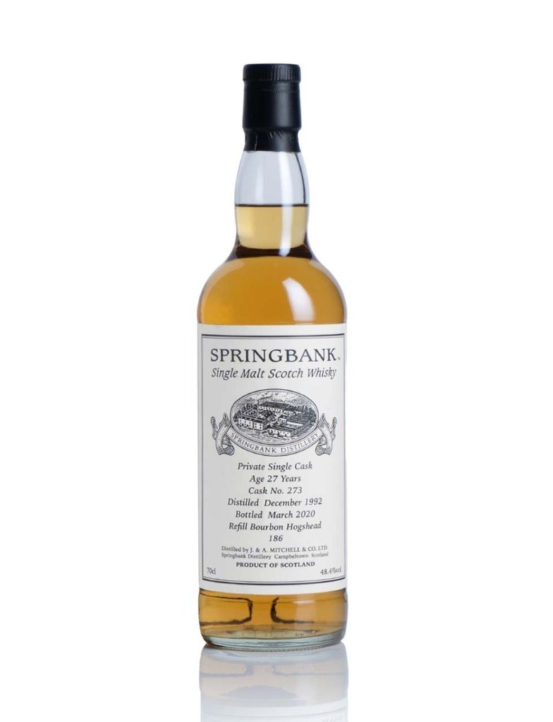 Springbank 27 Year Private Cask #273 1992 700mL