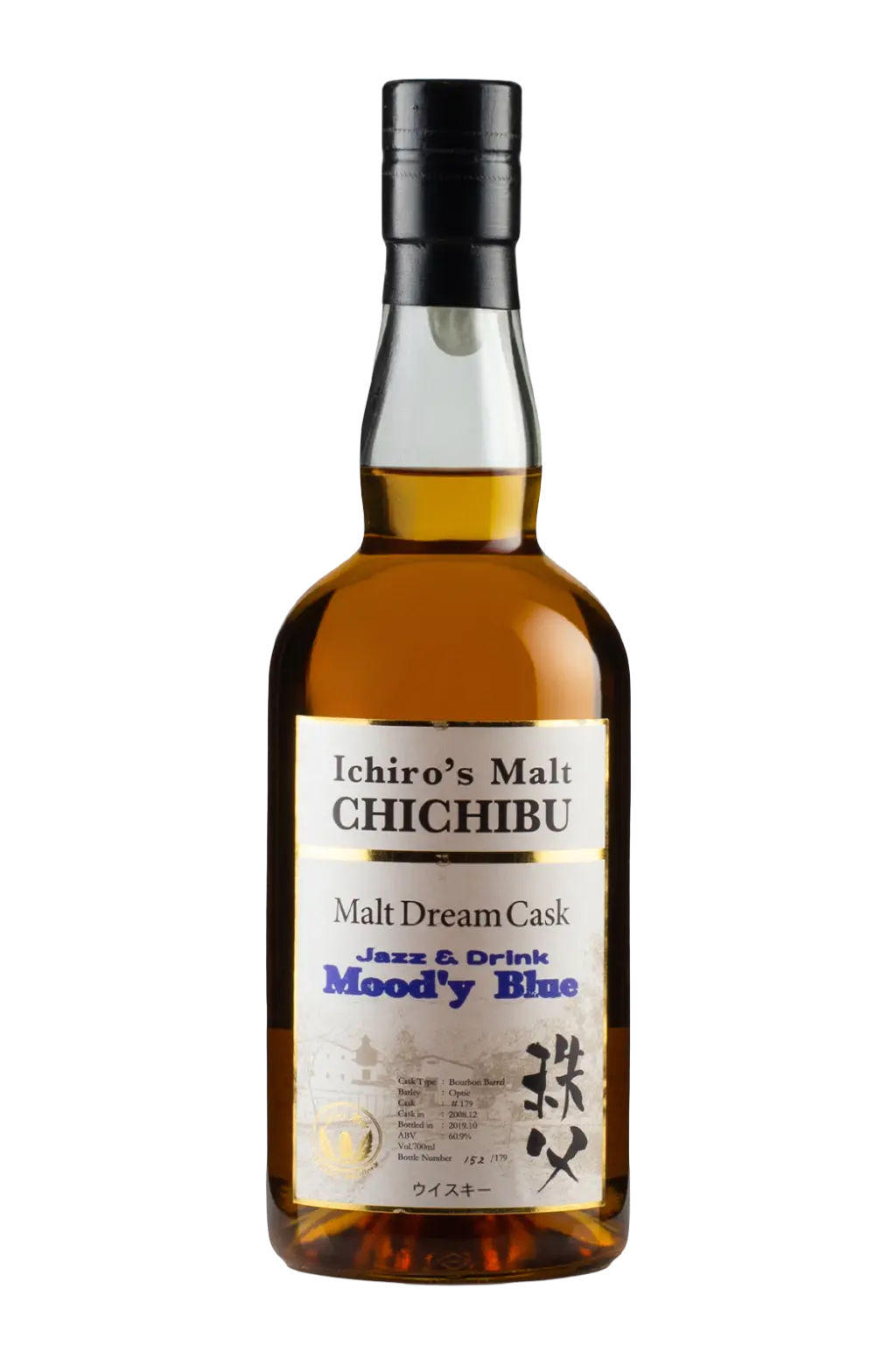 Chichibu Malt Dream Cask # 179 Mood'y Blue 2008 700mL w/Box
